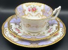 Coalport Batwing Lavender Trio Amazing Condition Very Rare Colour Pattern Y2265