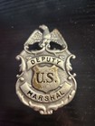 Obsolete Vintage Style Deputy Us Marshal Badge Eagle Pin Back Silver Gold Tone