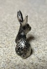 Vintage Pewter Bunny Rabbit  Easter  Miniature