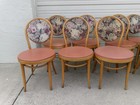 Set 10 Bistro Dining Chairs Bentwood Medallion Round Back Cafe Lot Thonet Sty