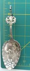 Monkey Spoon Antique Dutch Silver Caddy Sterling Cream Decorated Hammered Dutch