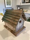 Vintage Handmade Wood Folk Art Bird House  