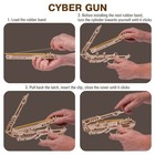 Wood Trick Cyber Gun Model Mechanical 3d Wooden Puzzle Best Diy Toy