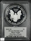 2019 W Proof American Silver Eagle  1 Cleveland Signed First Day Pcgs Pr 70 Dcam