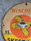  Vintage 1950 s Winchester Pheasant And Duck Porcelain Sign Gun Ammo 12 