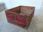 Antique Royal Baking Powder Advertising Wood Box Crate Paper Label 13 5 x10 5 x6