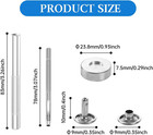 100 Sets Leather Rivets 9x10mm Double Cap Rivets Snaps Metal Studs Fasteners Wit