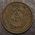 1868 Two Cent Piece Xf  Lot  F 441