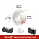 12 Rolls Crystal Clear Transparent Tape Dispenser Refills 3 4  X 1000  Wholesale