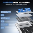 200w Mono Solar Panel 18bb N-type Cell Pv Rv Boat Home Power Off Grid  2 100w 