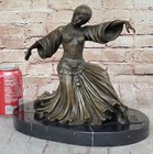 Signed Bronze Art Nouveau Deco Chiparus Figurine Statue Very Large Great Decor