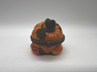 Midwest Of Cannon Falls Small Porcelain Pumpkin With Pie Hinged Trinket Box