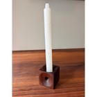 Rare Vintage Ernst Henriksen Danish Modern Wood Candle Holder Mcm Cube 2 5 