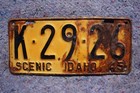 1945 Kootenai County Idaho License Plate