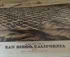San Diego  California - 1876 - Aerial Bird s Eye View Map Poster- 12   x18   