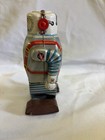 Vintage Robot Made In Japan Tin Toy With Sparks On Chest Works And Walks Winds