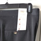 Sansabelt Men s Black Pleated Dress Pants Classic Fit Straight Leg Stretch 34