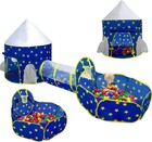 3pc Kids Play Tent For Boys With Ball Pit  Crawl Tunnel  Princess Tents For T   