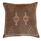 Brown Cactus Silk Pillow Cover  Moroccan Sabra Cushion Cover   Boho Cushion