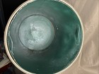 Mid Century Art Deco Vintage Waste Basket Gold Brass Green Trash Can Retro