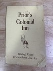 Vintage 1944 Prior   s Colonial Inn Dining Room Menu With Specials Paper May 6