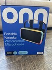 Onn  Portable Bluetooth Karaoke System With Wireless Microphones Brand New