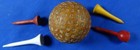 Antique Vintage Mesh Golf Ball  dunlop   4 Vintage Golf Tees  Display Box