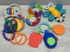 Lot Of Baby Teething Toys Rattles Links Fisher-price Key Ring Butterfly Elephant