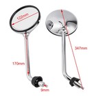 Pair Rear View Mirrors Chrome Cm020404 Cm020405 For Piaggio Vespa Lx 50 125 150