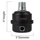 3 4  Npt Air Compressor Intake Filter Silencer Metal Housing Canister Usa Made