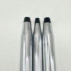 Vintage Cross Fountain Pen  Ballpoint Pen   Pencil Set Of 3 - Lustrous Chrome