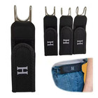 2pcs Tactical Metal Hook Elastic Belt Buckle-less Invisible Waist Belt Closure