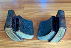 Pair Of Unique Vintage Brown  book  Bookends 
