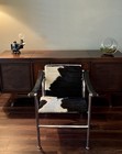 Pair  2   Vintage Mid-century Modern Le Corbusier Lc1 Basculant Sling Chairs