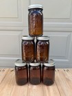 Case Of 12  Ball Mason Amber Quart Size Canning Jars  Wide Mouth 32 Oz New