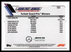 2021 Topps Chrome Formula 1  Sapphire Lewis Hamilton Mercedes-amg Petronas F1