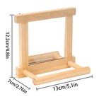 Wooden Bird Mirror Interactive Play Toy With Perch For Small Parrot Budgies Cage