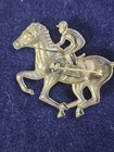 Vintage Sterling Silver Lang Horse And Jockey Pin Brooch