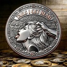 Funny Flip Me Challenge Coin  Heads I Get Tail Novelty Gift Token
