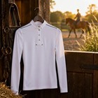 Equestrian Sport Shirt Shirt Shoulder Piping Full-length Sleeves Equestrian