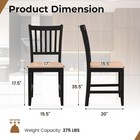 Set Of 4 Dining Chair Kitchen Spindle Back Side Chair W  Solid Rubber Wood Legs