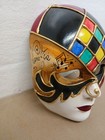 Vintage Italian Ceramic Venetian Mask Wall Hanging Hand Painted 8 5