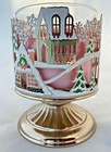 Holiday Christmas Village Town Scene 3-wick Candle Holder Bath   And Body Works