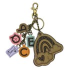 Chala Charming Charms Rainbow   Peace  Purse Charm  Key Chain  Key Fob Nwt