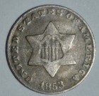 1853 Three Cent Silver 3c    c319