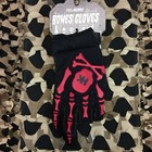 New Extra Large Hk Army Bones Paintball Gloves - Black red