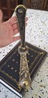 Antique Victorian A Kenrick English Door Knocker Bronze Brass Satyr Cherub