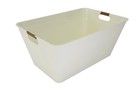 Better Homes   Gardens - Vanilla White Rectangle Galvanized Beverage Tub
