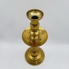 Antique Brass Candle Stick Holder  Bold  Majestic  Heavy  Substantial 14    Tall