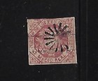 Venezuela  1873  Scott 42  Used With Certificate  Cancellation Sun Rays  Ebv159